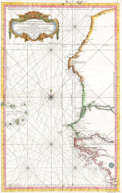 Carta ridotta delle coste occidentali dell